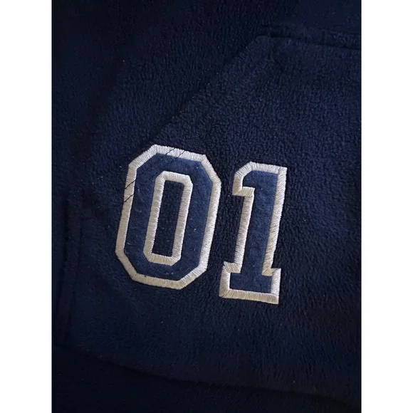 Vintage Winnie The Pooh 1/4 Zip Hoodie Fall Leaves Women's Medium Sz Blue Fleece - Picture 14 of 16